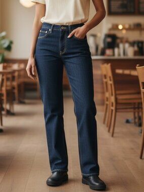 NEW Vintage Glory Days High Rise Dark Wash Straight Leg Jeans NWT Jr Size‎ 9/10